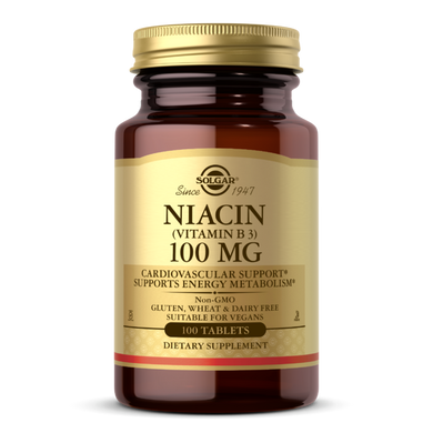 Вітамін В3 Solgar (Niacin) 100 мг 100 таблеток