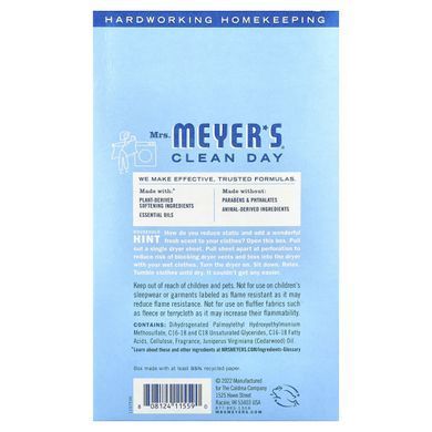 Mrs. Meyers Clean Day, Dryer Sheets, Rain Water , 80 Sheets купить в Киеве и Украине