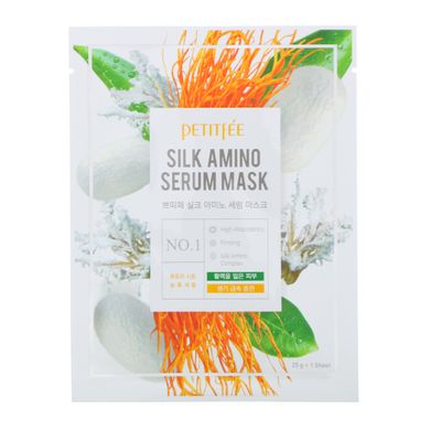 Маска Silk Amino Serum, Petitfee, 10 масок по 25 г каждая купить в Киеве и Украине