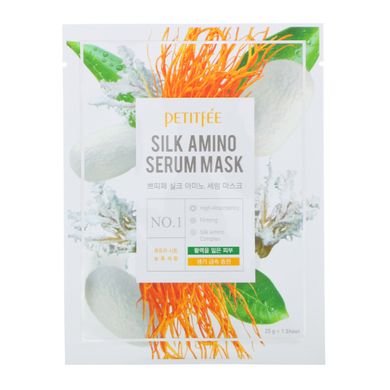 Маска Silk Amino Serum, Petitfee, 10 масок по 25 г кожна