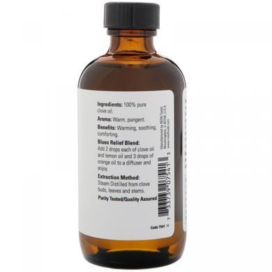 Эфирное масло гвоздики Now Foods (Essential Oils Clove) 118 мл купить в Киеве и Украине