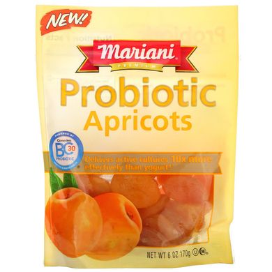 Mariani Dried Fruit, абрикоси з пробіотиками преміум-класу, 170 г (6 унцій)