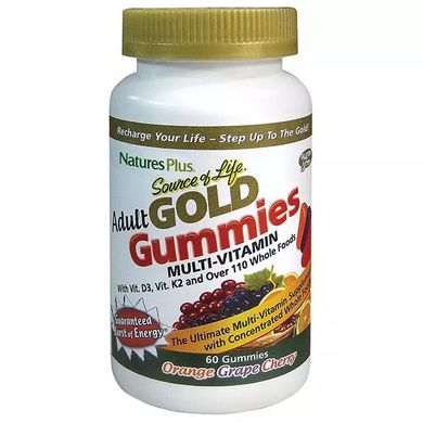 Мультивітаміни для дорослих мікс смаків Natures Plus (Source Of Life Gold) 60 таблеток