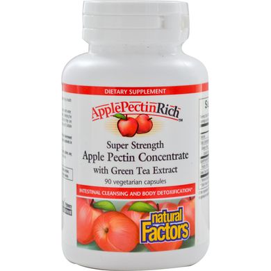 ApplePectinRich, супер сильний концентрат яблучного пектину, Natural Factors, 90 рослинних капсул