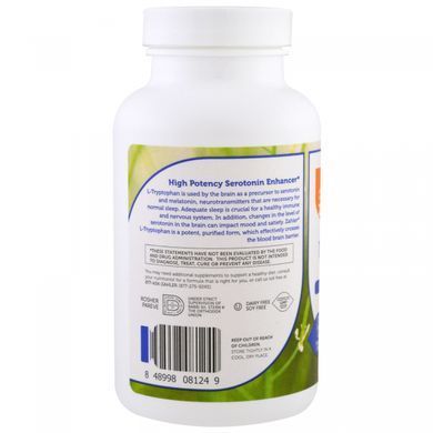 Очищений L-триптофан Zahler (Purified L-Tryptophan) 500 мг 60 капсул