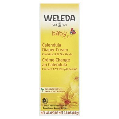 Детский крем для подгузников с календулой, Baby, Calendula Diaper Rash Cream, Calendula Extracts, Weleda, 81 г купить в Киеве и Украине