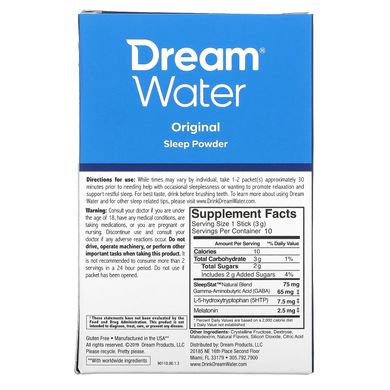 Порошок для сну сонна ягода Dream Water (Sleep Powder, Snoozeberry) 10 пакетиків по 3 г