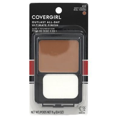 Covergirl, Outlast All-Day, Ultimate Finish 3-in-1 Foundation, 455 Soft Honey, 0.4 oz (11 g) купить в Киеве и Украине