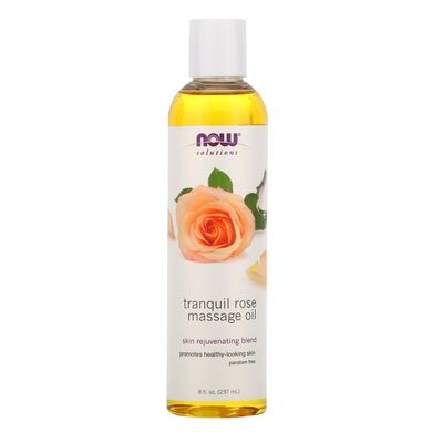 Розслаблююча трояндова олія для масажу Now Foods (Tranquil Rose Massage Oil) 237 мл