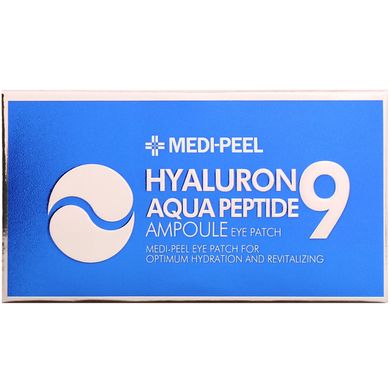 Гіалуроновий пептид 9, ампульна очна пов'язка, Aqua, Medi-Peel, 60 пластирів