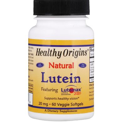 Лютеїн Healthy Origins (Natural Lutein) 20 мг 60 капсул