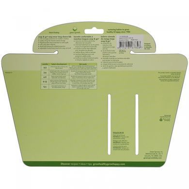 Green Sprouts, Нагрудник з довгим рукавом Snap & Go Easy Wear, від 12 до 24 місяців, Pink Blossom, 1 штука