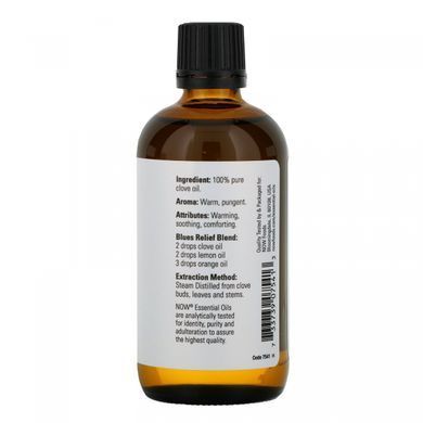 Эфирное масло гвоздики Now Foods (Essential Oils Clove) 118 мл купить в Киеве и Украине