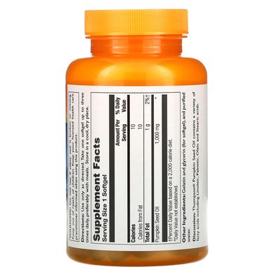 Гарбузова олія Thompson (Pumpkin Seed Oil) 1000 мг 60 капсул