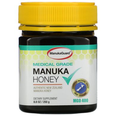Манука мед 12+ для медичних цілей ManukaGuard (Manuka Honey 400 MGO) 250 г