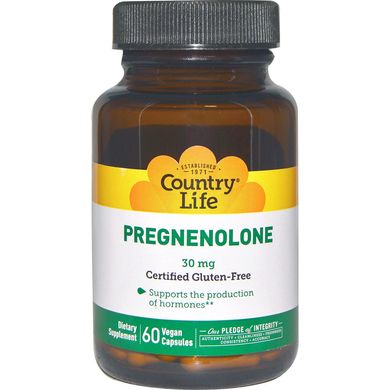 Прегненолон Country Life (Pregnenolone) 30 мг 60 капсул