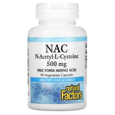 N-ацетилцистеїн Natural Factors (NAC) 500 мг 90 капсул