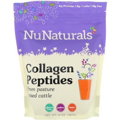 NuNaturals, Collagen Peptides, Unflavored , 14 oz (397 g)