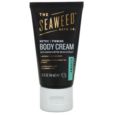 Зволожуючий зміцнюючий детокс крем для тіла, розмарин і м'ята, The Seaweed Bath Co., 1,5 рідкої унції (44 мл)