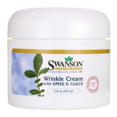 Крем проти зморшок із ДМАЕ коензимом Q10 Swanson (Wrinkle Cream With DMAE & CoQ10) 59 мл
