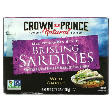 Сардини середземноморські Crown Prince Natural (Brisling Sardines) 106 г