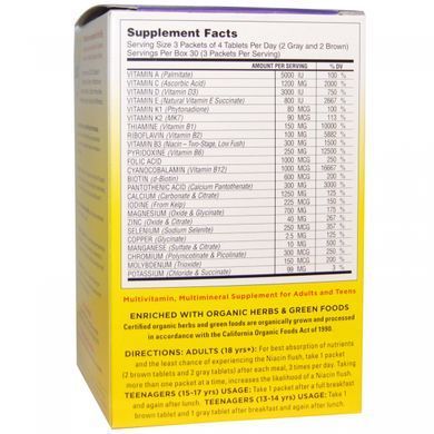 Мультивитамины и мультиминералы Opti-Energy без железа Super Nutrition (Multivitamin/Multimineral) 90 пакетов по 4 таблетки купить в Киеве и Украине