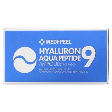 Гиалуроновый пептид 9, Ампульная глазная повязка, Aqua, Medi-Peel, 60 пластырей купить в Киеве и Украине