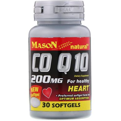 Кофермент Q-10 Mason Natural (CoQ10) 200 мг 30 капсул