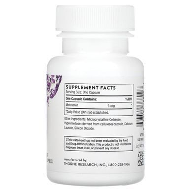 Мелатонин Thorne Research (Melatonin-3) 3 мг 60 капсул купить в Киеве и Украине