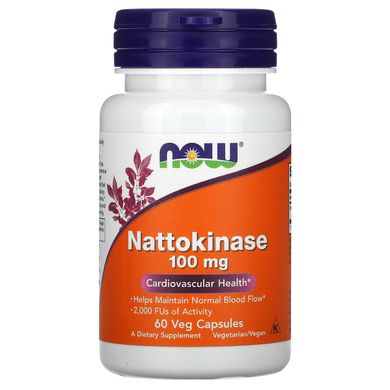 Наттокіназа Now Foods (Nattokinase) 100 мг 60 капсул