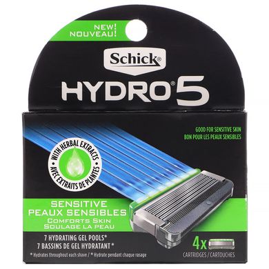 Змінні картриджі для гоління Schick (Hydro Sense Sensitive) 4 касети