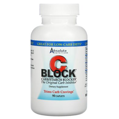 C Block, блокувальник крохмалю і вуглеводів, Absolute Nutrition, 90 капсул