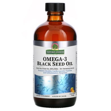 Омега-3 з маслом чорного кмину Nature's Answer (Black Seed Oil) 240 мл