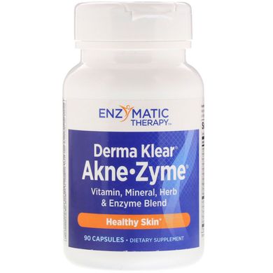Засіб для лікування акне Derma Klear Akne • Zime, Здоров'я шкіри, Enzymatic Therapy, 90 капсул