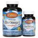 Omega 3, with lemon flavor, Elite Omega-3 Gems, Natural Lemon Flavor, Carlson Labs, 1600 mg, 90 + 30 (free) softgels