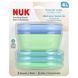 NUK, Миски для штабелювання, 4+ місяців, синій та зелений, 3 чаші + 3 кришки фото