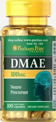 Диметиламиноэтанол Puritan's Pride (DMAE) 100 мг 100 капсул купить в Киеве и Украине