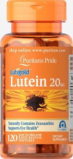 Лютеин с зеаксантином, Lutein with Zeaxanthin, Puritan's Pride, 20 мгг, 120 капсул купить в Киеве и Украине