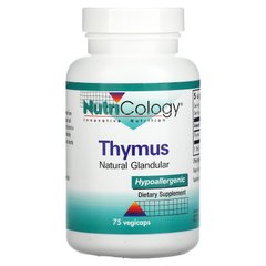 Тимус, Thymus Natural Glandular, Nutricology, 75 рослинних капсул