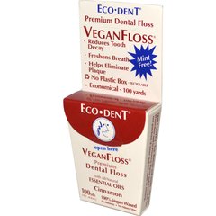 Зубная нить VeganFloss, корица, Eco-Dent, 100 ярдов (91,44 м) купить в Киеве и Украине