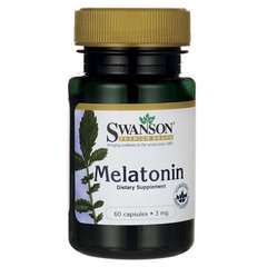 Мелатонин, Melatonin, Swanson, 3 мг, 60 капсул купить в Киеве и Украине
