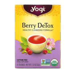 Berry DeTox, Без кофеина, Yogi Tea, 16 чайных пакетиков, 1.12 унций (32 г) купить в Киеве и Украине