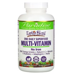 Мультивітаміни, Earth's Blend, One Daily Superfood Multi-Vitamin, Paradise Herbs, 120 вегетаріанських капсул
