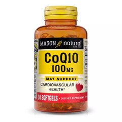 Коэнзим Q10 Mason Natural (CoQ10) 100 мг 30 гелевых капсул купить в Киеве и Украине