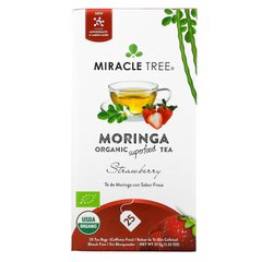 Miracle Tree, Органический суперпродуктовый чай Moringa, клубника, без кофеина, 25 чайных пакетиков, 1,32 унции (37,5 г) купить в Киеве и Украине