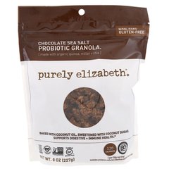 Пробіотик і безглютенова гранола, шоколадна морська сіль, Probiotic ,Gluten-Free Granola, Chocolate Sea Salt, Purely Elizabeth, 227 г