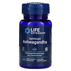 Оптимизированный экстракт ашвагандха, Optimized Ashwagandha Extract, Life Extension, 60 капсул купить в Киеве и Украине