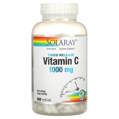 Витамин C с замедленным высвобождением, Vitamin C, Solaray, 1000 мг, 250 вегетарианских капсул купить в Киеве и Украине