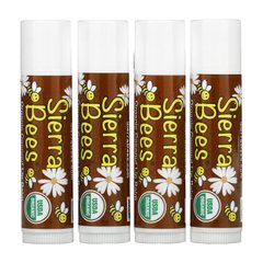 Органічний бальзам для губ Sierra Bees (Organic Lip Balm) 4 штуки в упаковці кокос
