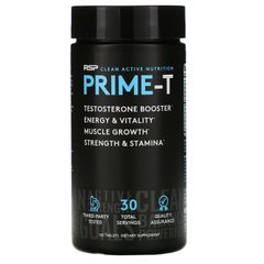 Prime-T, Підсилювач тестостерону, RSP Nutrition, 120 таблеток